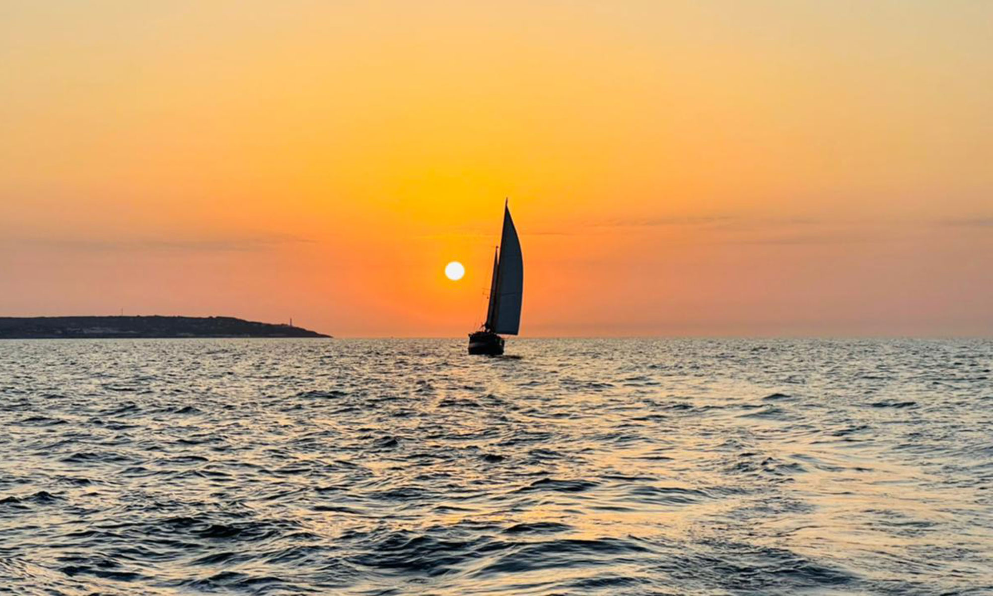Sonnenuntergang auf dem Boot